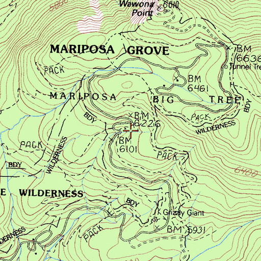 Topographic Map of Big Tree, CA