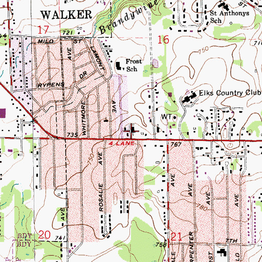 Topographic Map of Westview Christian Reformed Church, MI