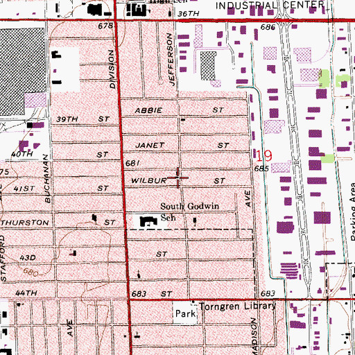 Topographic Map of Community Christian Church, MI