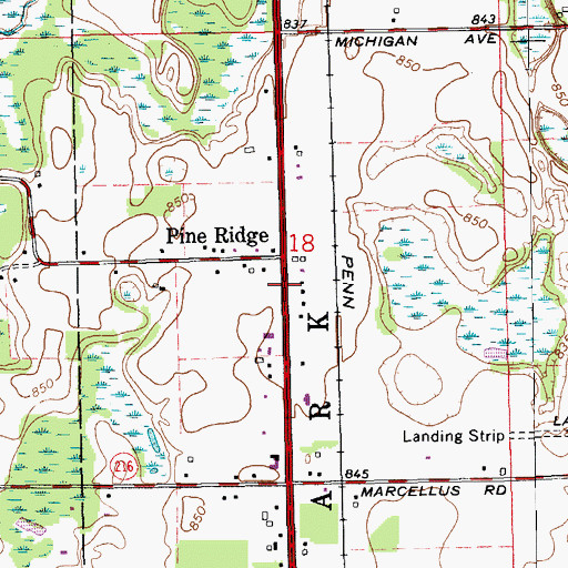 Topographic Map of Metropolitan Community Church, MI