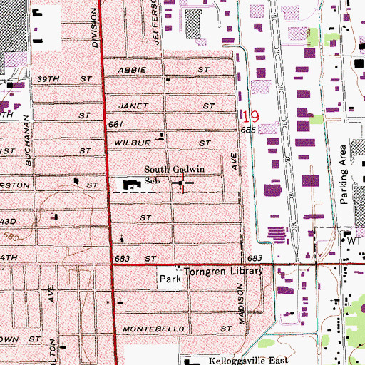 Topographic Map of Vietnamese United Methodist Church, MI