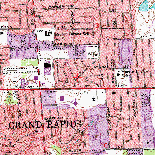Topographic Map of Bethel Praise and Worship Center, MI