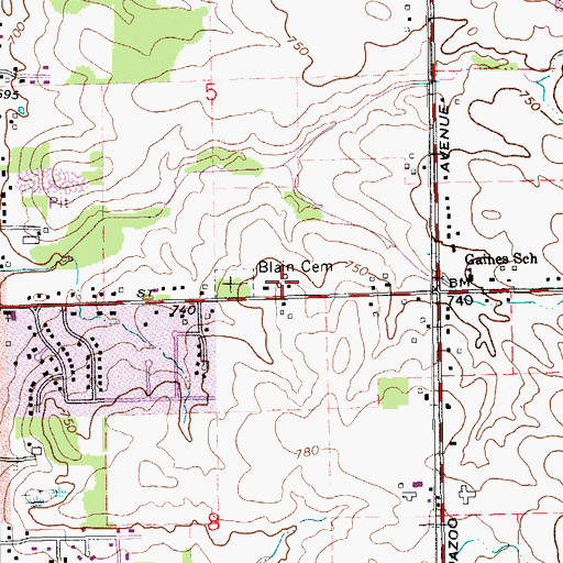 Topographic Map of Crystal Springs Alliance Church, MI