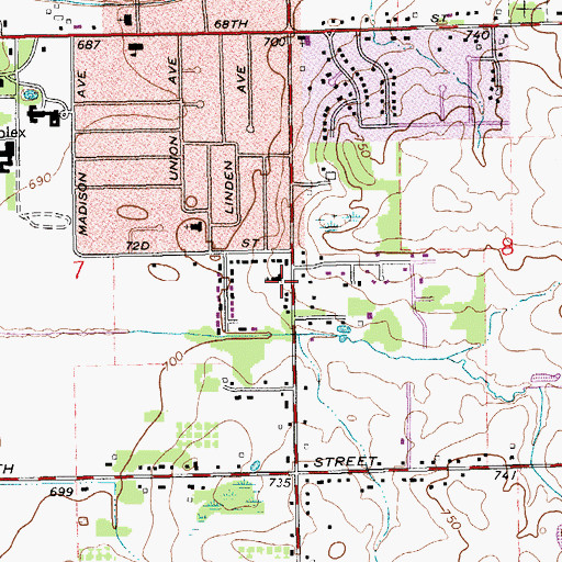 Topographic Map of Discovery Church, MI