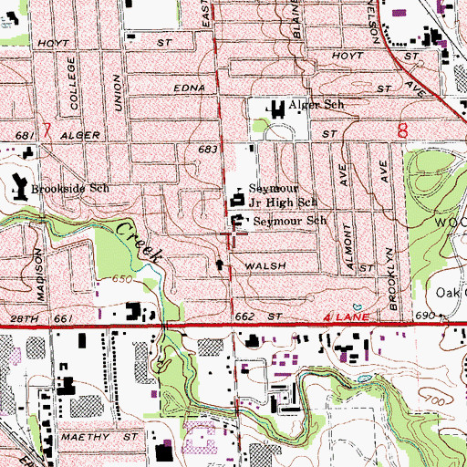 Topographic Map of Tabernacle Community Church, MI