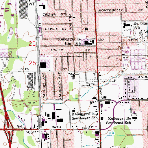 Topographic Map of Grace Lutheran Church, MI