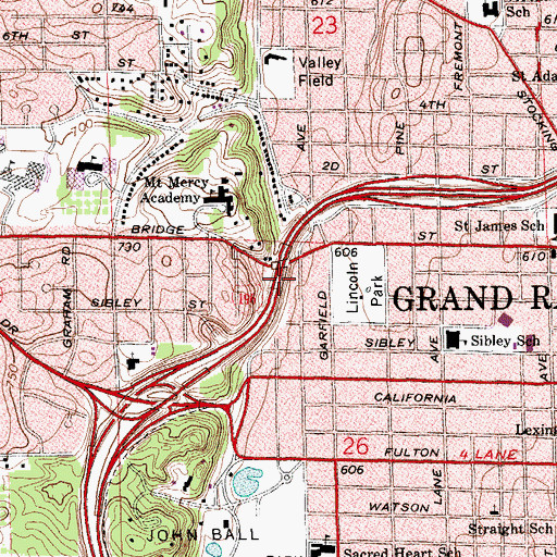 Topographic Map of Resurrection Fellowship Church, MI