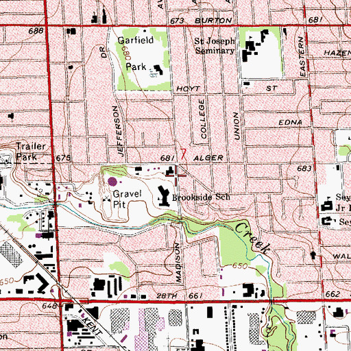 Topographic Map of Lighthouse Full Life Center Church, MI