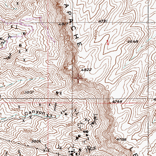 Topographic Map of Apache Leap, AZ