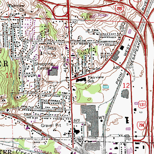 Topographic Map of Celebration Worship Center, MI