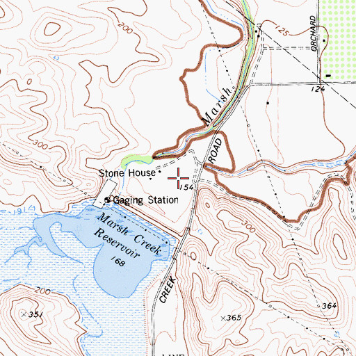 Topographic Map of Marsh Creek State Park, CA