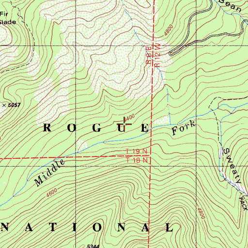 Topographic Map of Bill Fruit Trail, CA