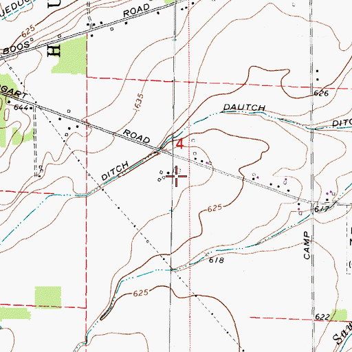 Topographic Map of Mulberry Creek Herb Farm, OH