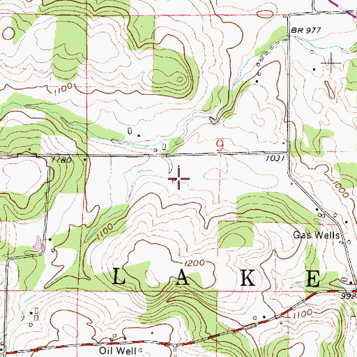 Topographic Map of Tea Hills Organic Farm, OH