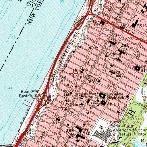 Topographic Map of Metropolitan Montessori School, NY