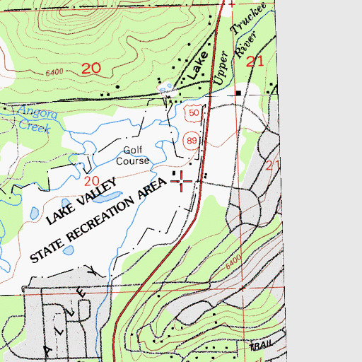Topographic Map of Lake Valley State Recreation Area, CA