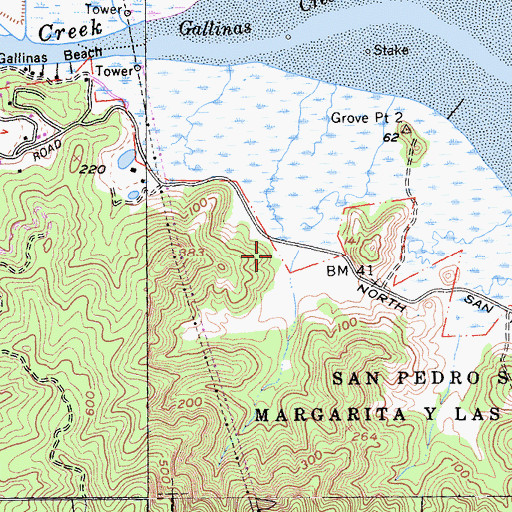 Topographic Map of China Camp State Park, CA