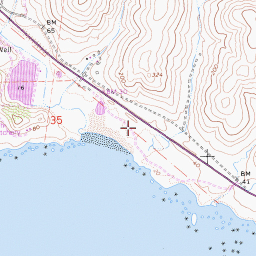 Topographic Map of Estero Bluffs State Park, CA