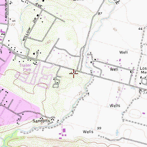Topographic Map of Los Osos Oaks State Natural Reserve, CA