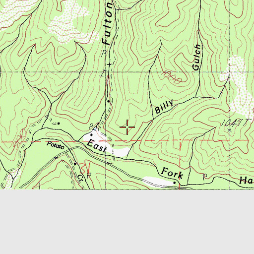 Topographic Map of Billy Gulch, CA