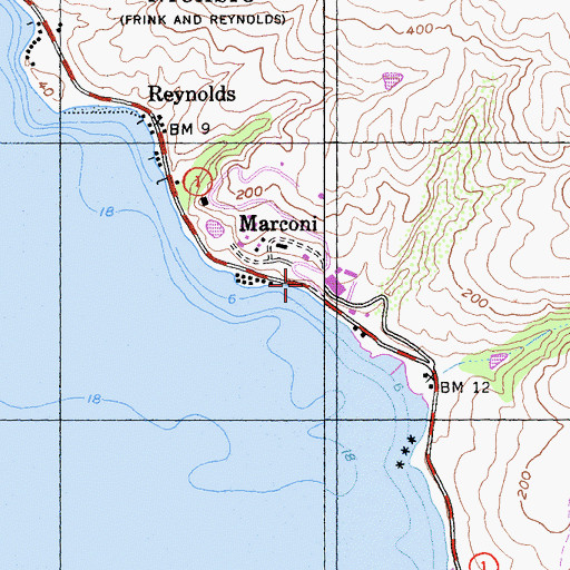 Topographic Map of Marconi Conference Center State Historic Park, CA