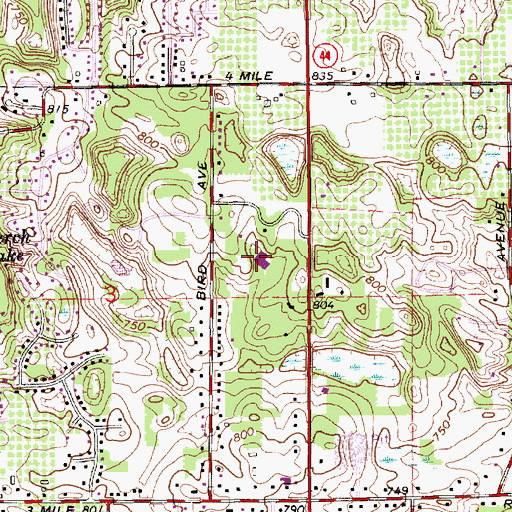 Topographic Map of Reformed Bible College, MI