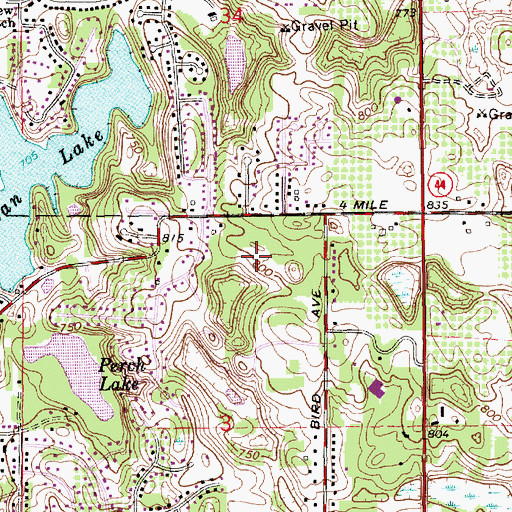 Topographic Map of Provin Trails Park, MI