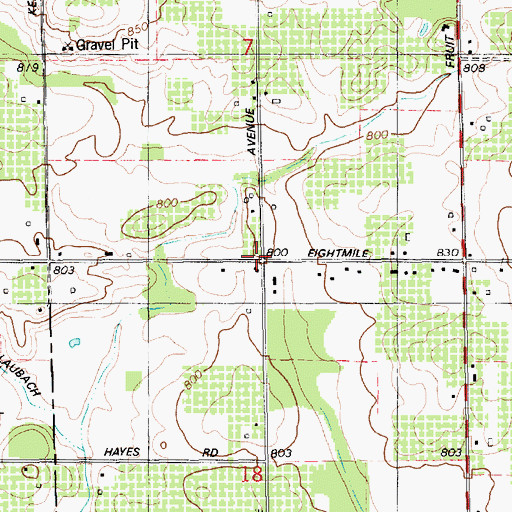 Topographic Map of Pleasant Post Office (historical), MI