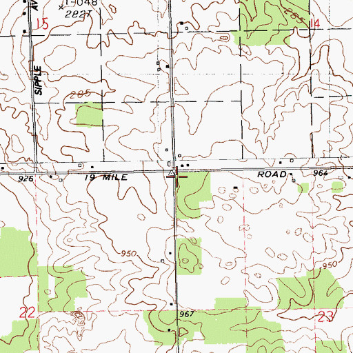 Topographic Map of Nelson Post Office (historical), MI