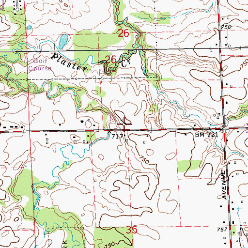 Topographic Map of Muuse Park, MI