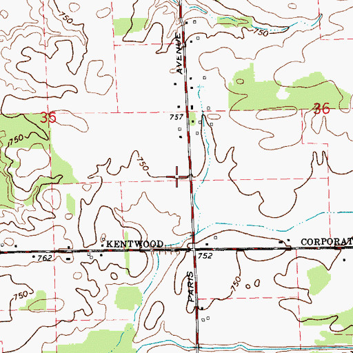 Topographic Map of Endeavor Elementary School, MI