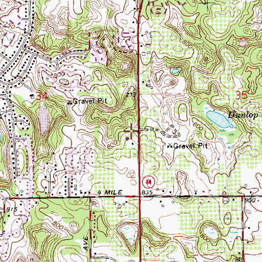 Topographic Map of Northview Alternative School, MI