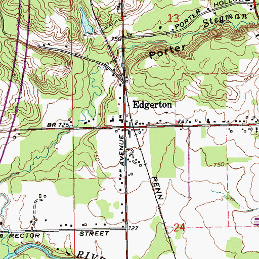 Topographic Map of Edgerton Station (historical), MI