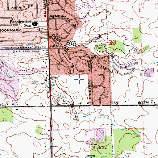 Topographic Map of Meadow Springs Community Church, MI