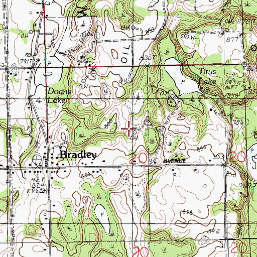 Topographic Map of Unity Reformed Church, MI