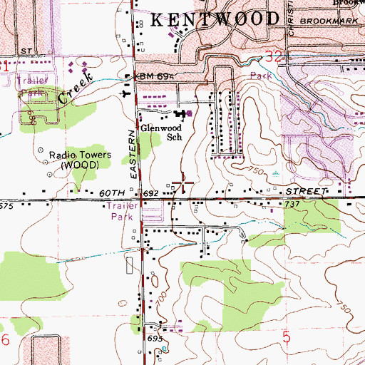 Topographic Map of Grace Apostolic Assembly, MI