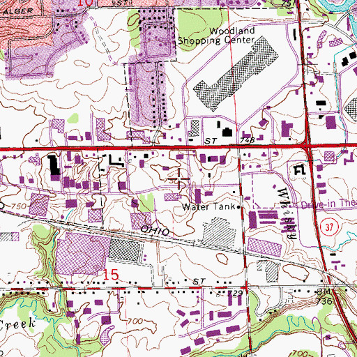Topographic Map of Southridge Center Mall, MI