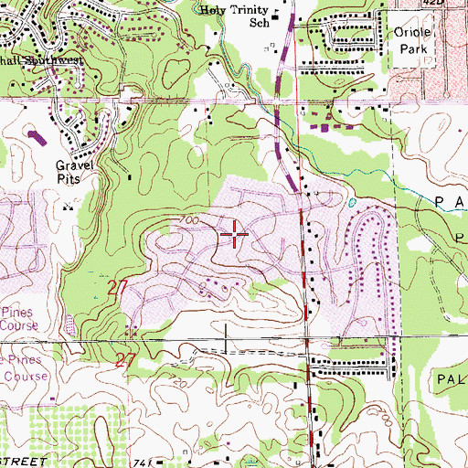 Topographic Map of Spiritual Unity of Nations Church, MI