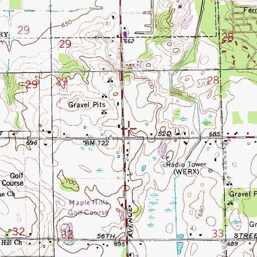 Topographic Map of Tri-Unity Christian Upper Elementary School, MI