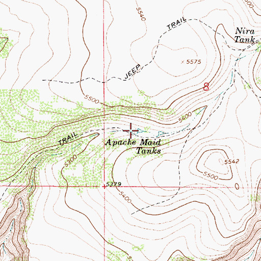 Topographic Map of Apache Maid Tanks, AZ