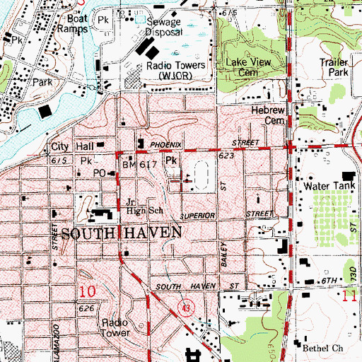 Topographic Map of Hartman School Historical Marker, MI