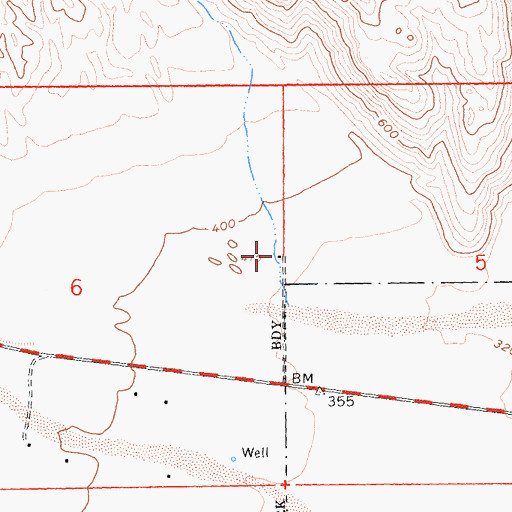 Topographic Map of Ocotillo Wells State Vehicular Recreation Area, CA