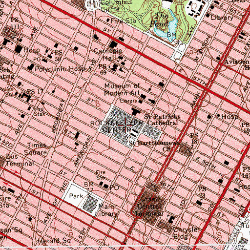 Topographic Map of Elgin Botanic Garden (historical), NY