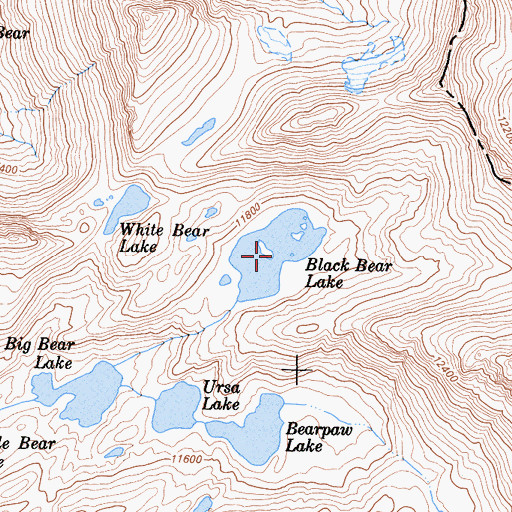 Topographic Map of Black Bear Lake, CA