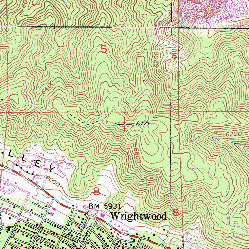 Topographic Map of East Table Mountain, CA