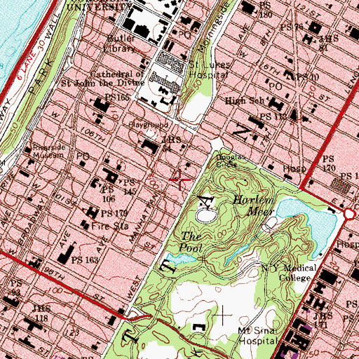 Topographic Map of Aichhorn School, NY