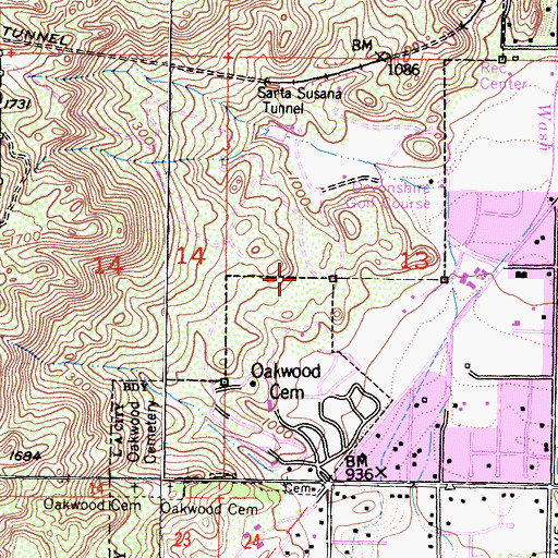 Topographic Map of Santa Susana Pass State Historic Park, CA
