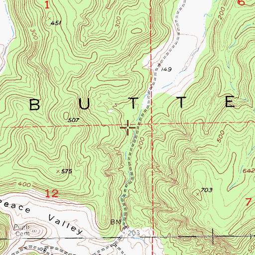 Topographic Map of Sutter Buttes State Park, CA