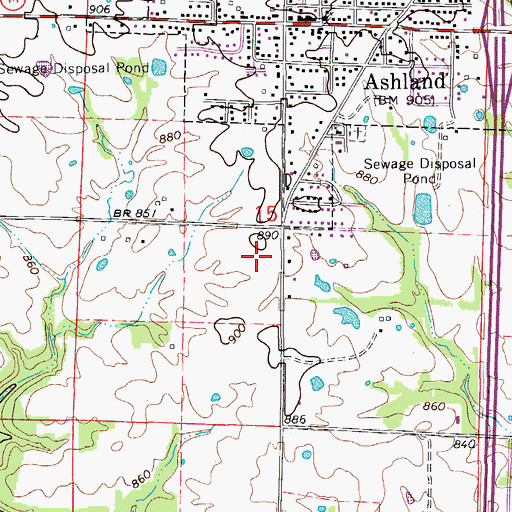 Topographic Map of Southern Boone Primary School, MO