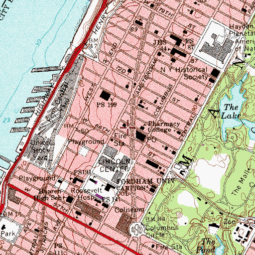 Topographic Map of Lucy Moses School For Music, NY